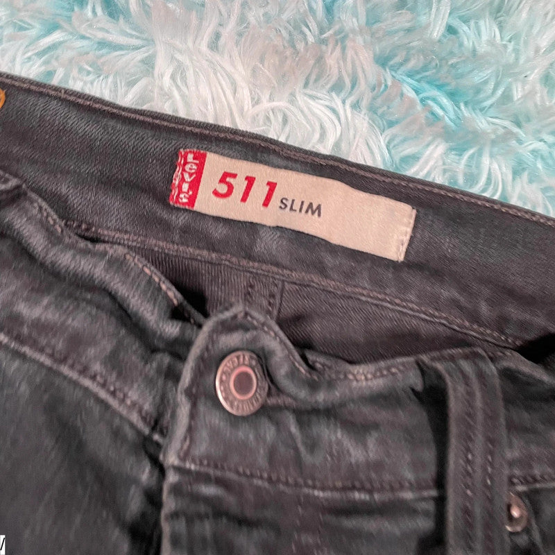 Vintage Black Levi’s 511 Jeans Slim Straight - 34W 32L