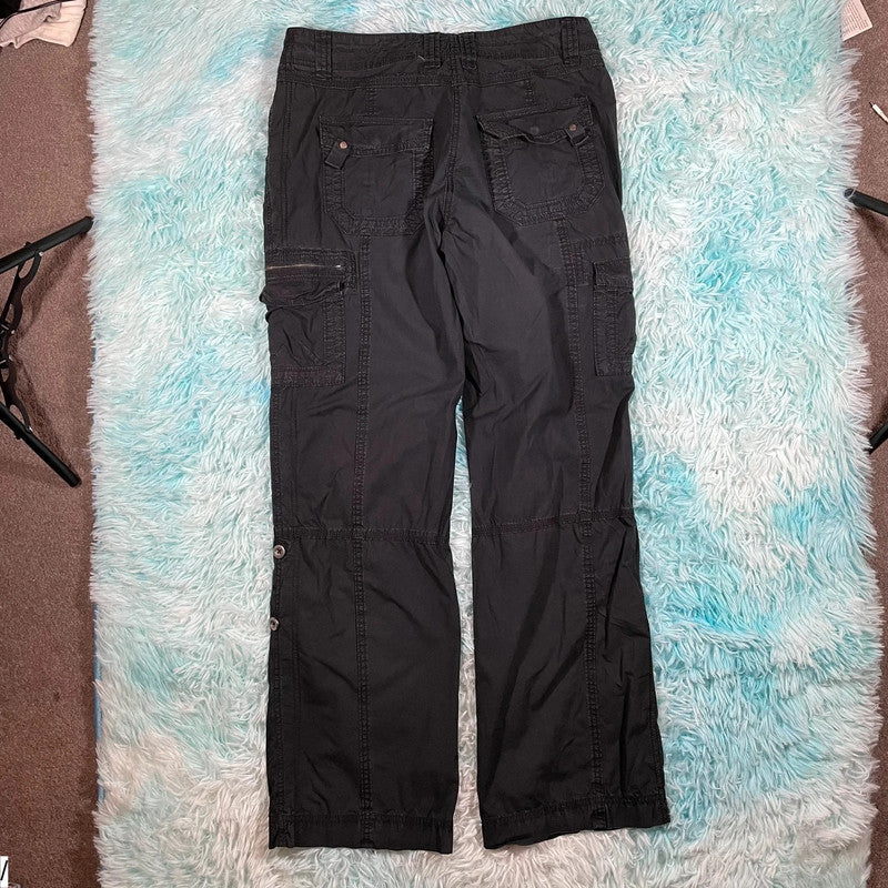 Vintage Black Cargo Trousers M&S - Size 14