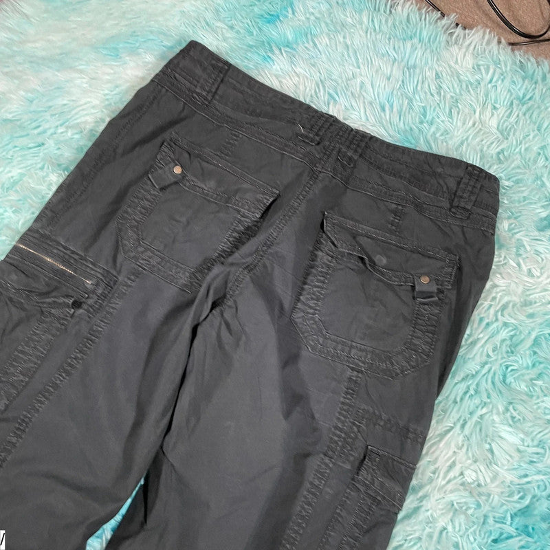 Vintage Black Cargo Trousers M&S - Size 14