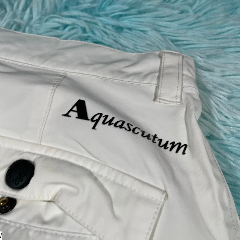 White Aquascutum Golf Trousers - Small