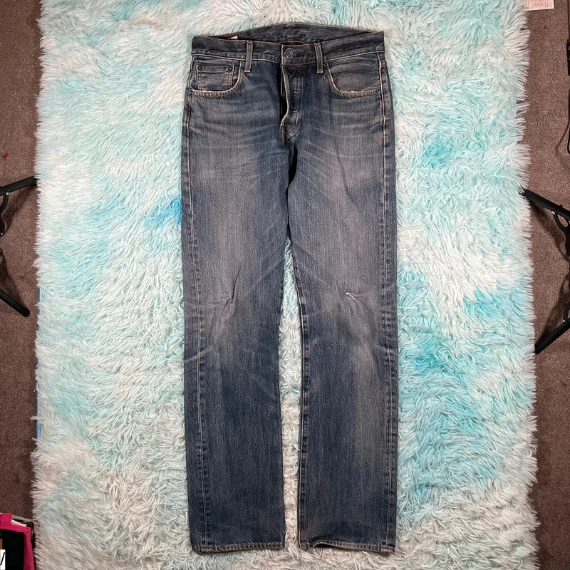 Blue Levi’s 501 Jeans Straight Leg - 30W 34L