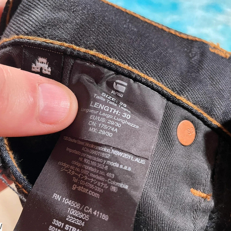 Dark Navy G-Star Raw Jeans Straight - 29W 30L