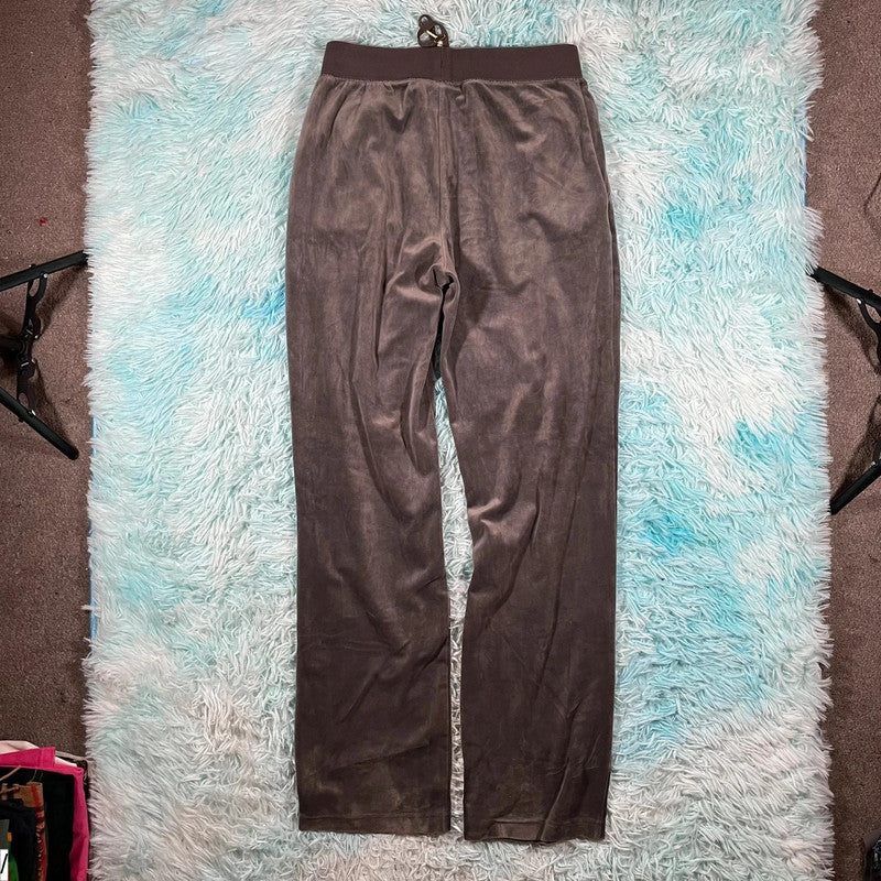 Grey Juicy Couture Velour Tracksuit Bottoms - Medium