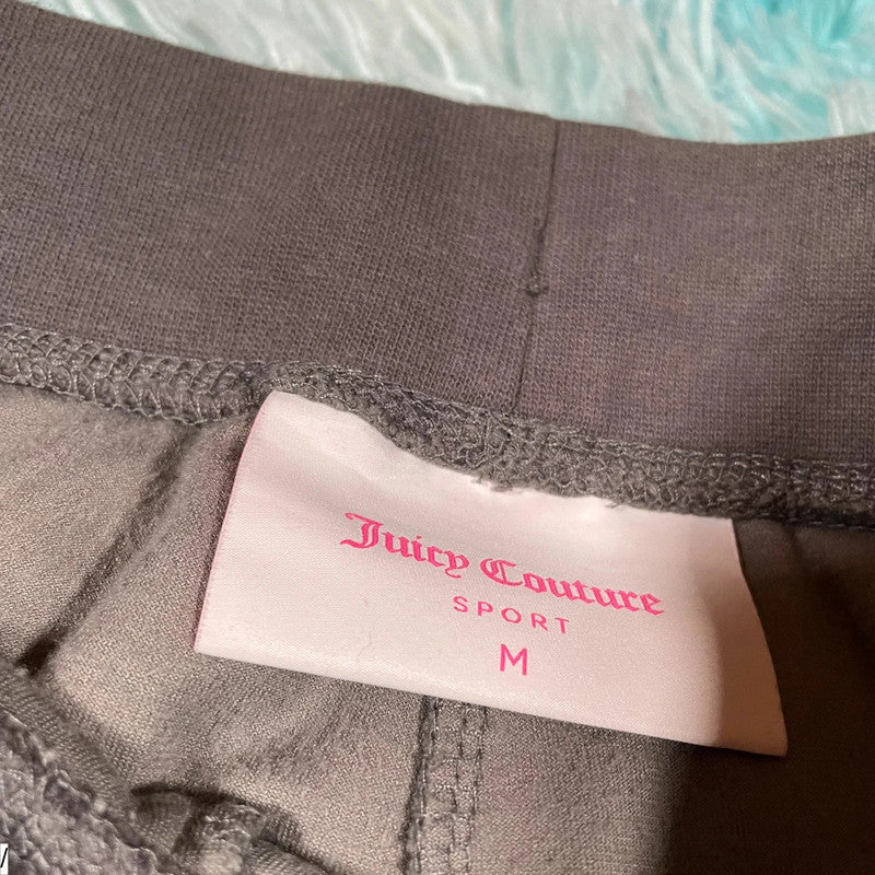 Grey Juicy Couture Velour Tracksuit Bottoms - Medium