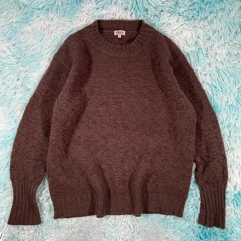 Brown Kitted in Cashmere Knitted Jumper - Size 14