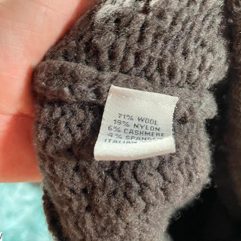 Brown Kitted in Cashmere Knitted Jumper - Size 14