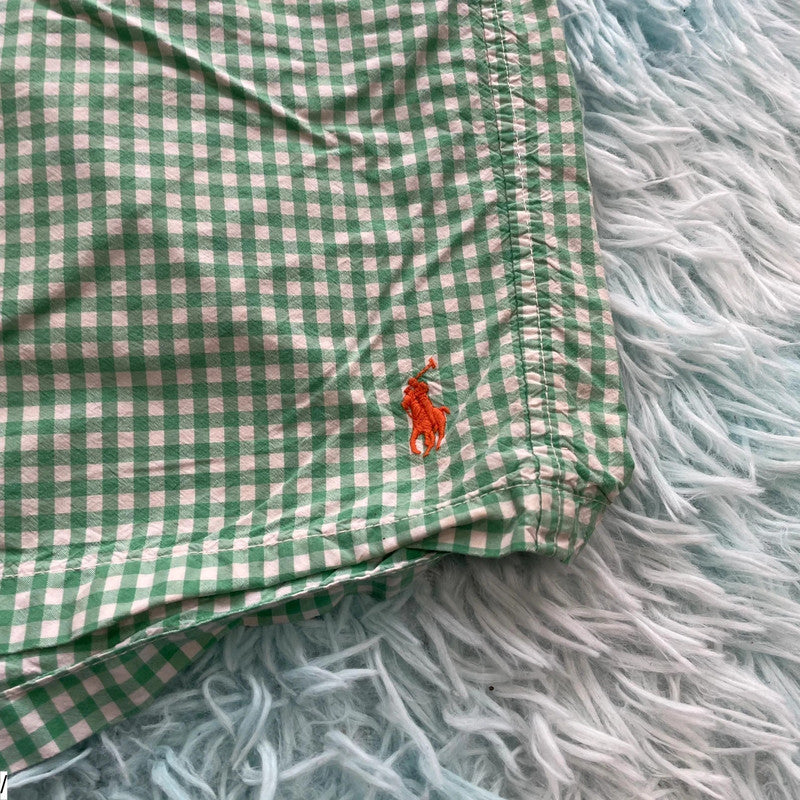 Green Gingham Polo Ralph Lauren Swim Shorts - XXL