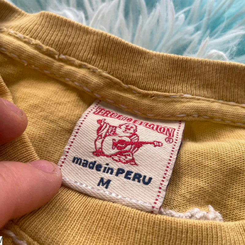 Yellow True Religion T Shirt - Medium