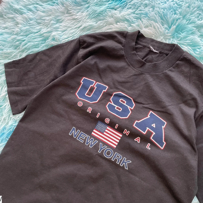 Vintage 90s Black New York T Shirt - Small