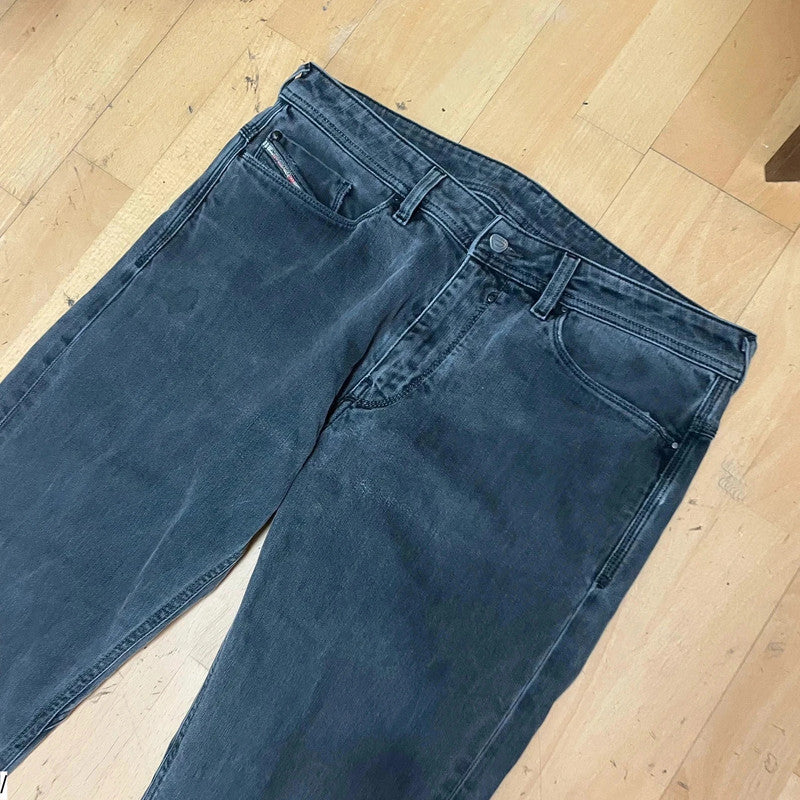 Navy Diesel Wide Leg Jeans - 34W