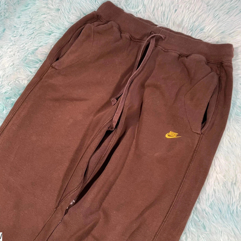 Vintage 00s Brown Nike Joggers Baggy - Small
