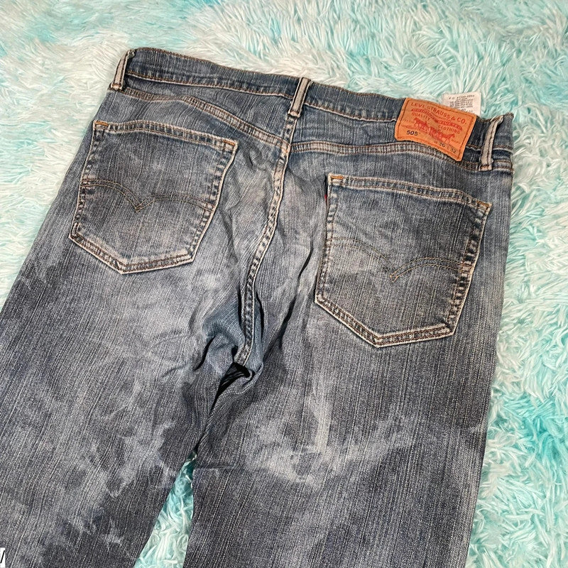 Vintage Levi’s 505 Jeans Straight Leg Bleach Dyed - 36W 32L