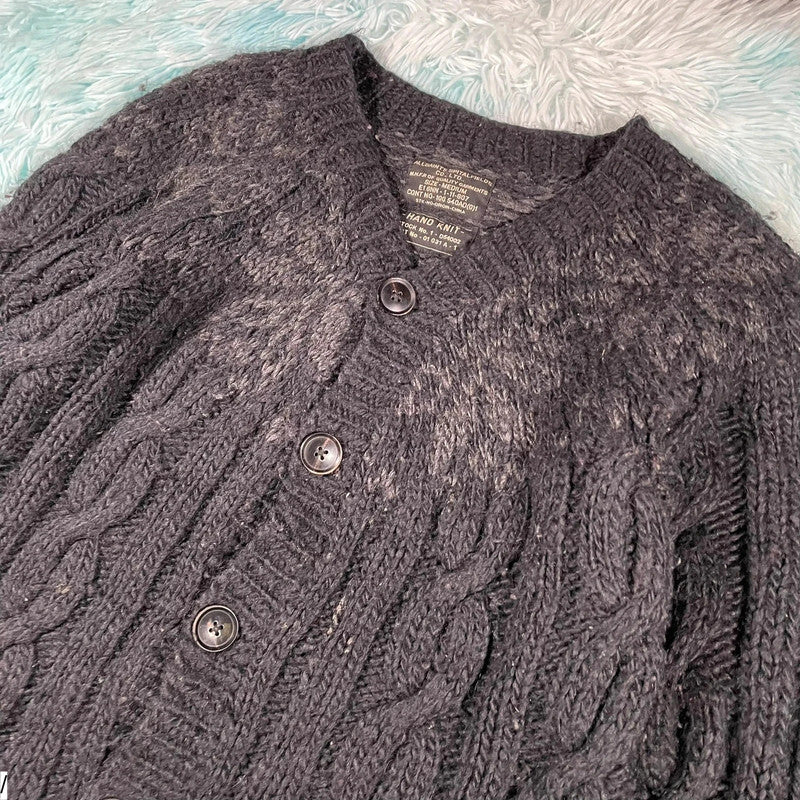 Grey AllSaints Handmade Knitted Cardigan - Mediun