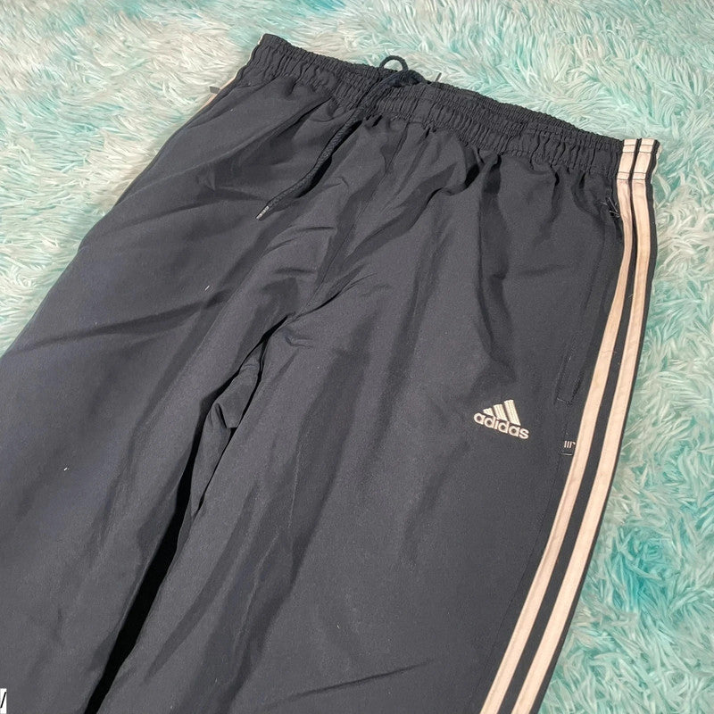 Vintage Navy Adidas Tracksuit Bottoms - Large