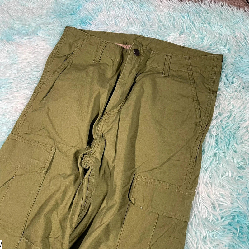 Khaki Carhartt Cargo Trousers Ripstop - 32W 32L