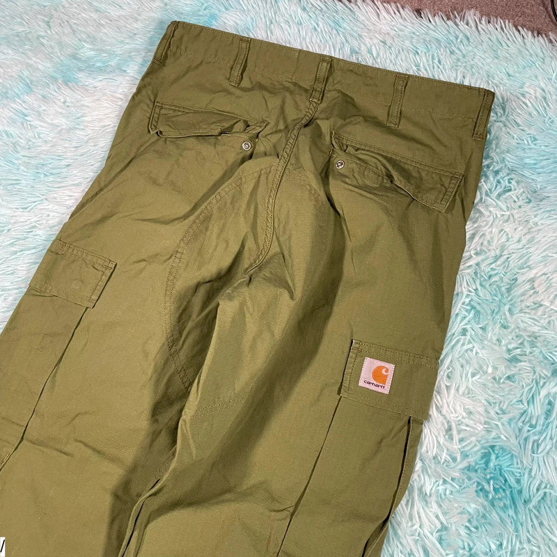 Khaki Carhartt Cargo Trousers Ripstop - 32W 32L