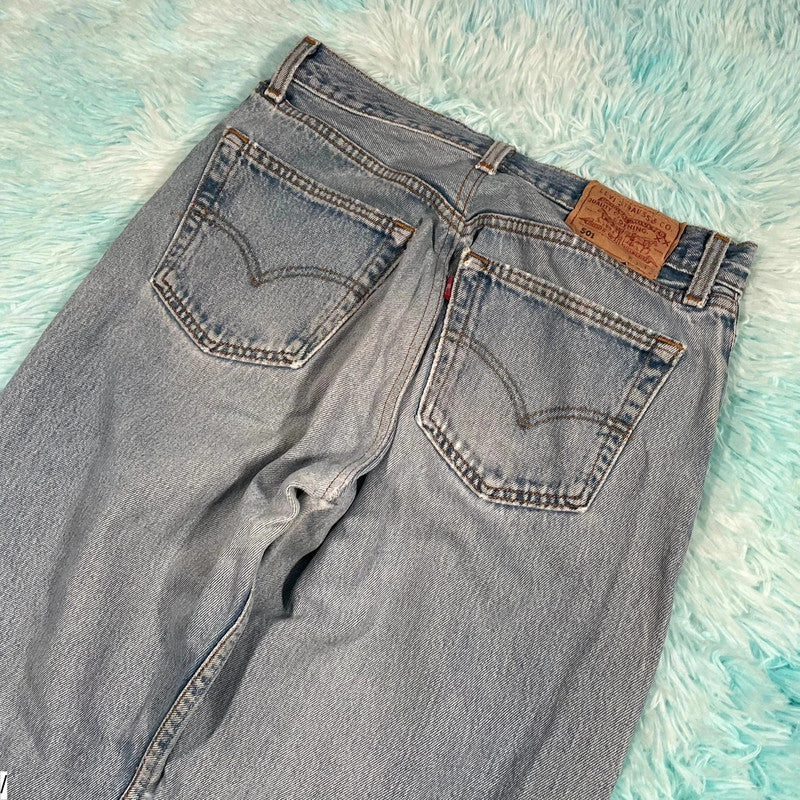 Vintage 90s Blue Levi’s 501 Jeans Straight Leg - 34W 34L