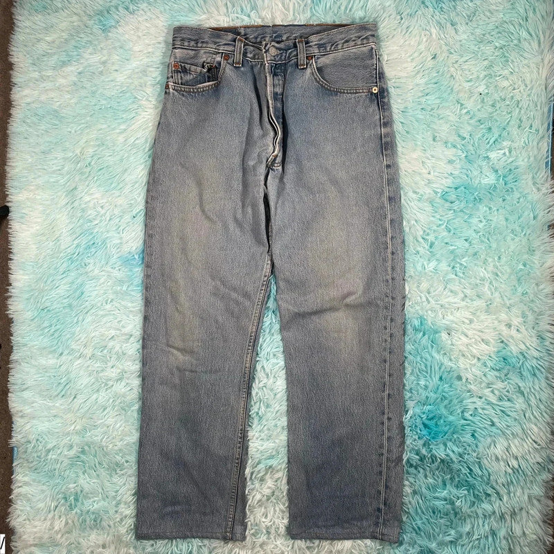 Vintage 90s Blue Levi’s 501 Jeans Straight Leg - 34W 34L