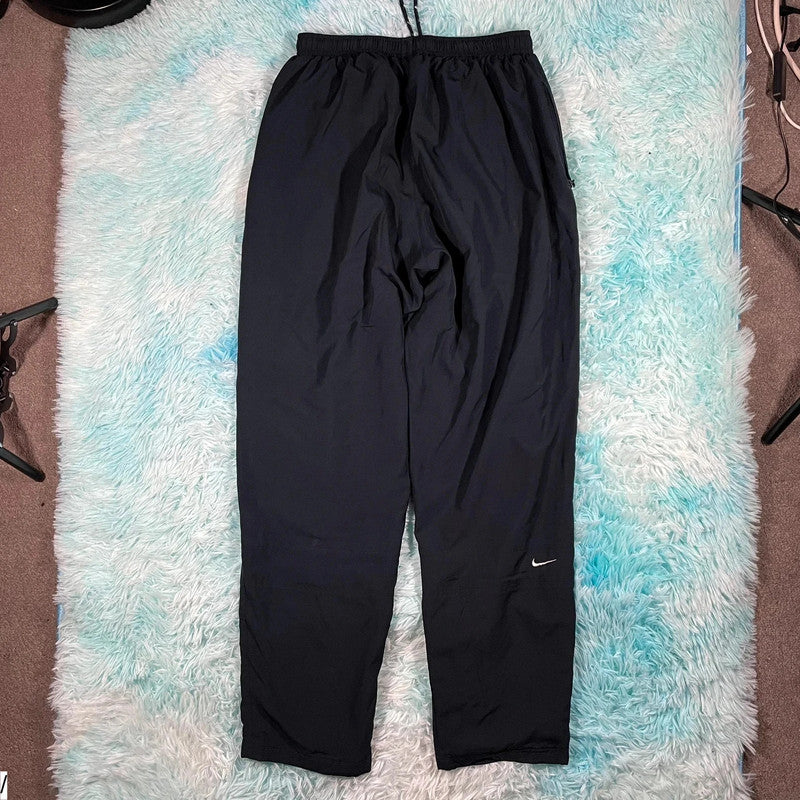 Vintage 00s Black Nike Tracksuit Bottoms - Medium