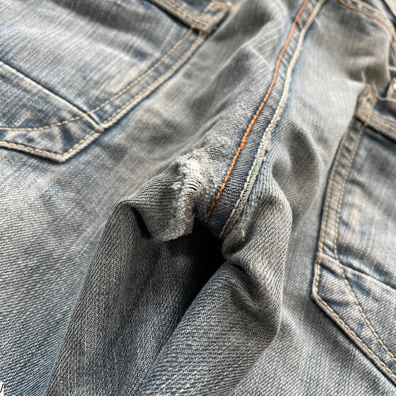 Vintage Y2K Crosshatch Baggy Jeans - 34W 32L