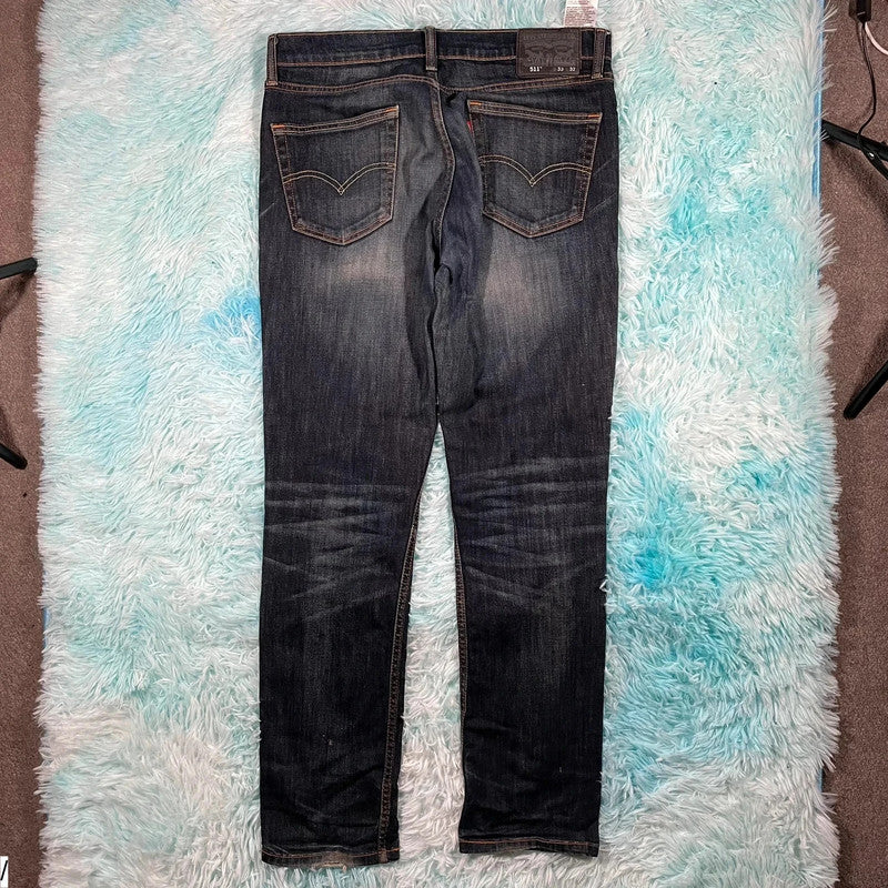 Navy Levi’s 511 Jeans Slim Straight Leg - 33W 32L