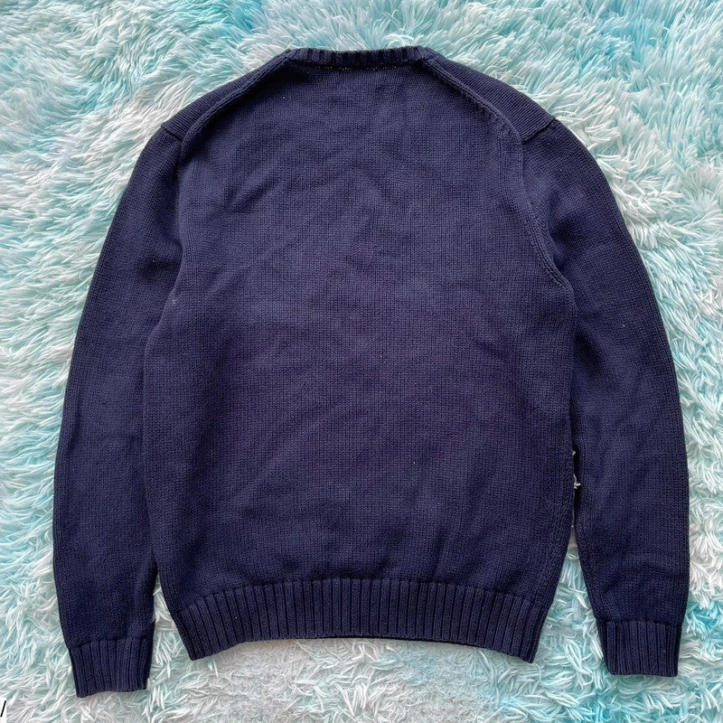 Navy Polo Ralph Lauren Knitted Jumper - XL