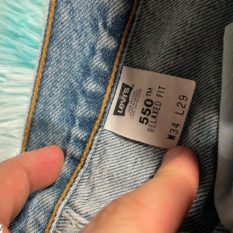 Vintage 90s Levi’s 550 Jeans Baggy Straight Leg - W34 L29