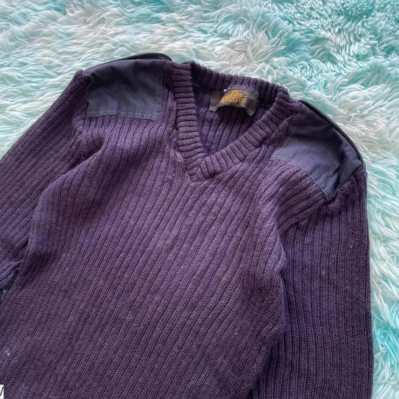 Vintage 80s Navy Toye Kenning & Spence Police Jumper - Medium