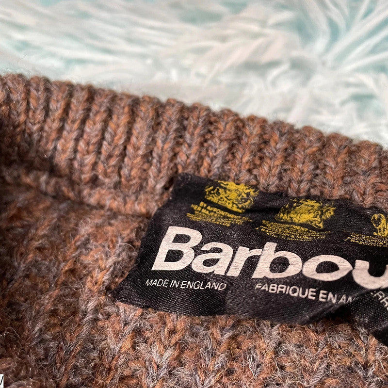 Vintage 90s Brown Barbour Chunky Knitted Jumper - Large