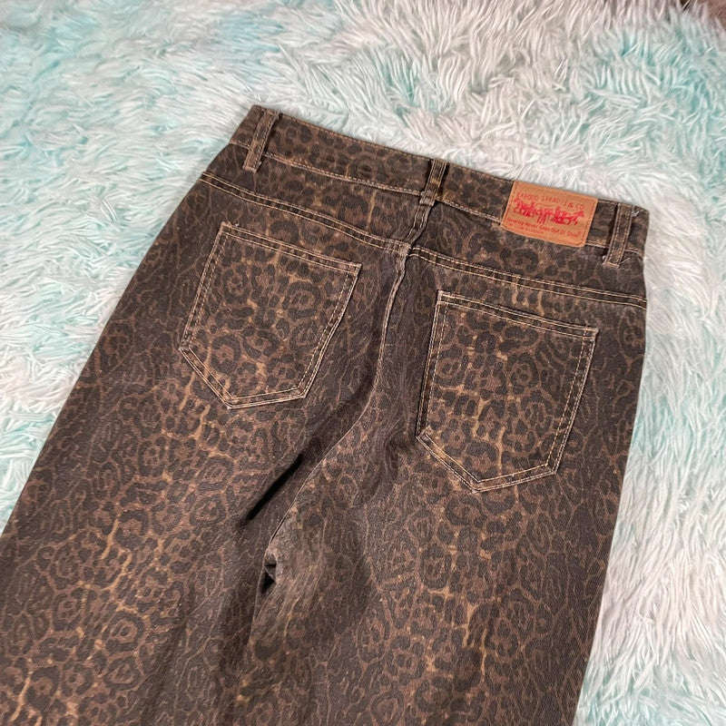 Vintage Leopard Print Jeans - W30 L30