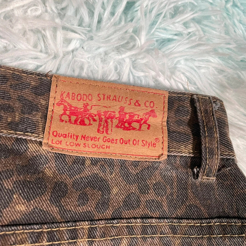 Vintage Leopard Print Jeans - W30 L30