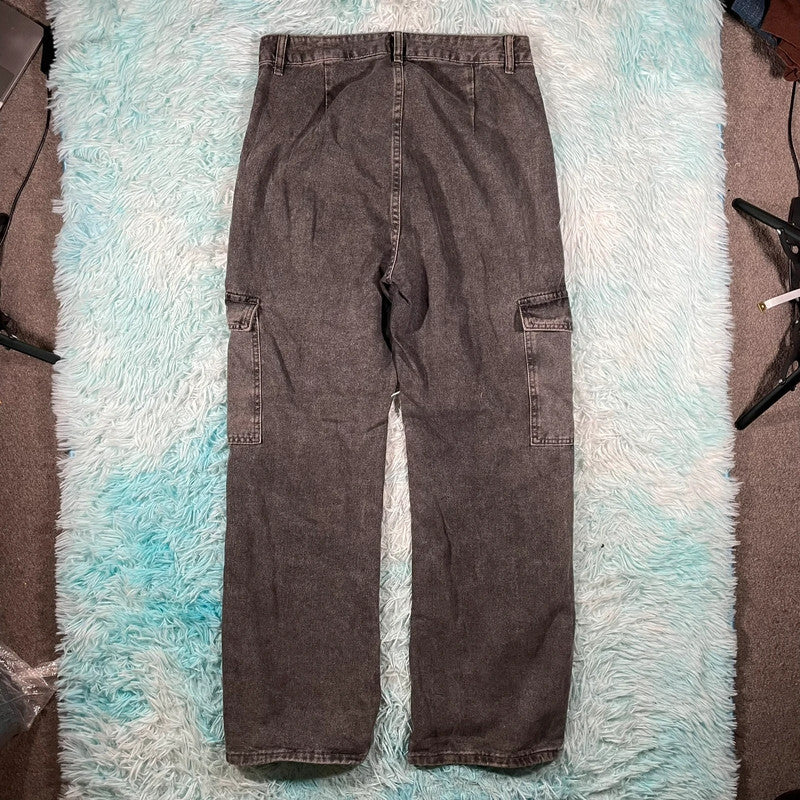 Grey Baggy Carho Jeans - 32W L32