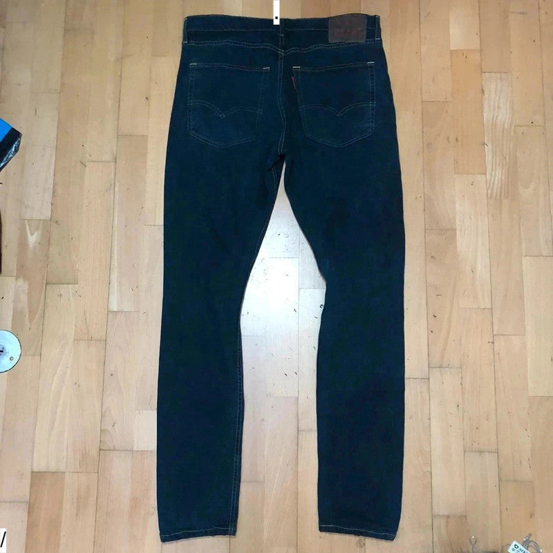 Vintage Dark Navy Levi’s Jeans Slim Fit Skinny Distressed - 36W