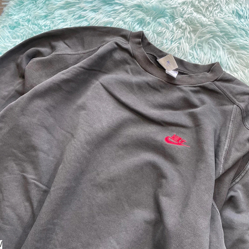 Vintage 90s Black Nike Oversized Baggy Sweatshirt - XL