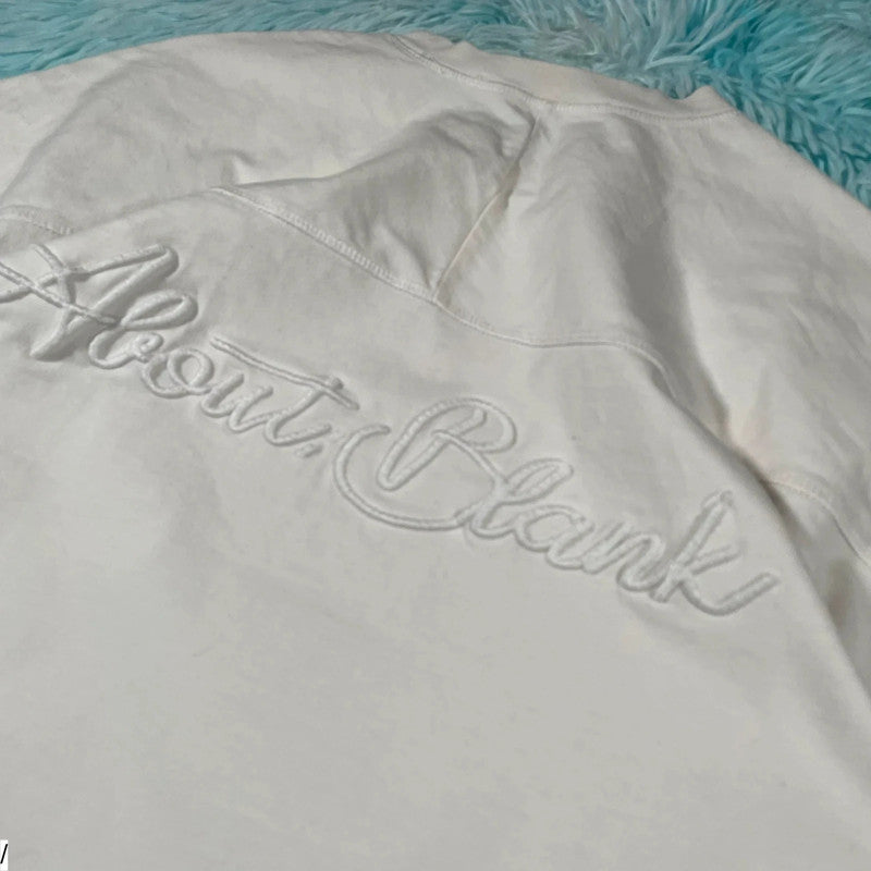 White about:blank Heavyweight T Shirt - Medium