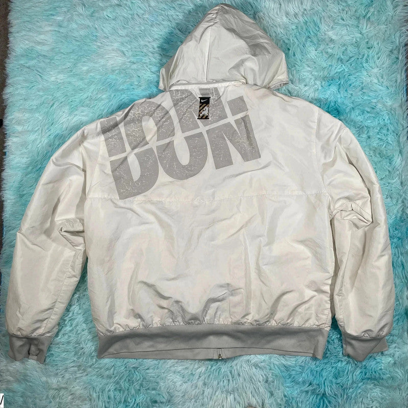 Vintage 00s Y2K White Nike Track Jacket - XL