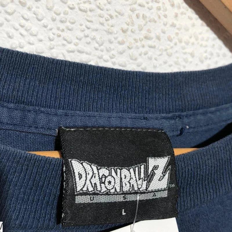 Vintage 1998 Navy Dragonball Z Anime Graphic Print T Shirt - Large