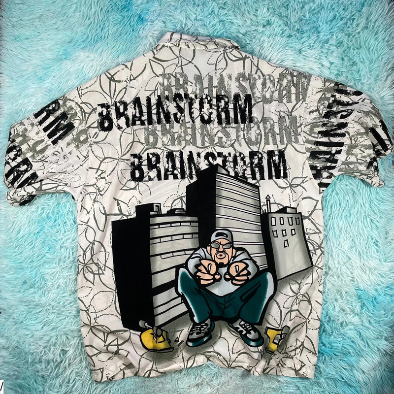 Vintage 90s Hip Hop Brainstorm Graphic Shirt - XL