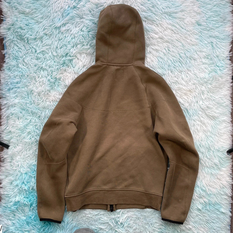 Khaki Nike Tech fleece Hoodie - Small