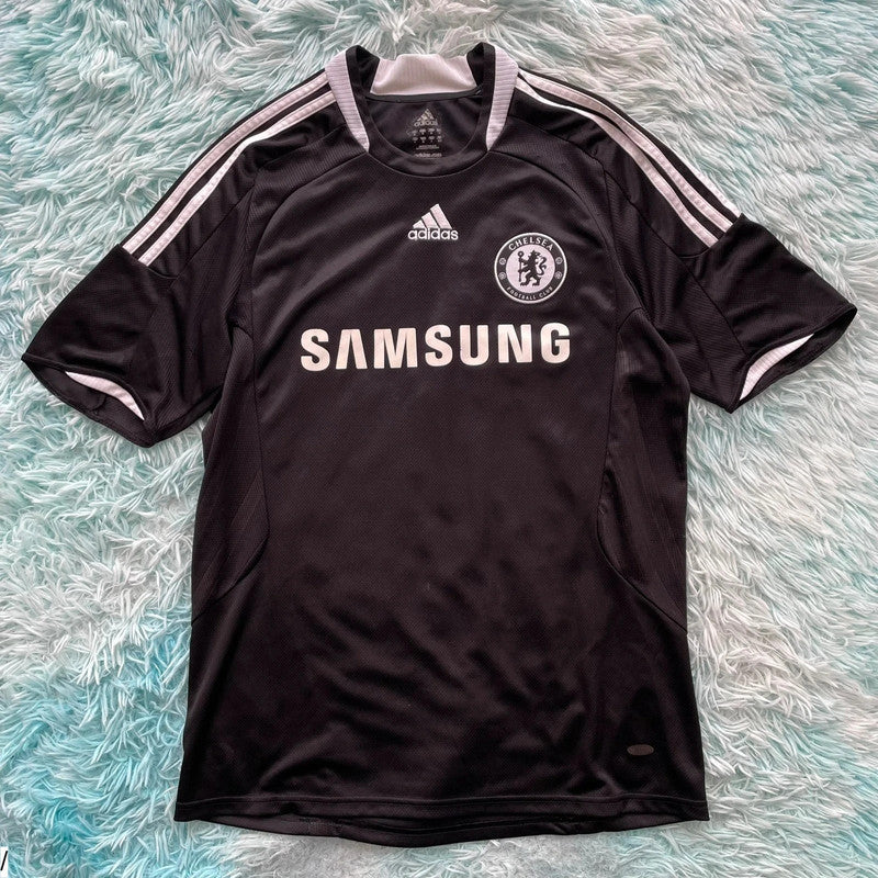 Vintage 2008-09 Chelsea Shirt Away Kit Black Adidas - Medium