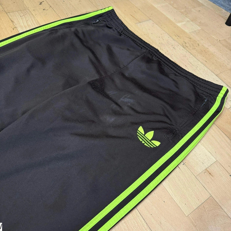 Vintage 00s Adidas Tracksuit Bottoms Brown & Green - Large