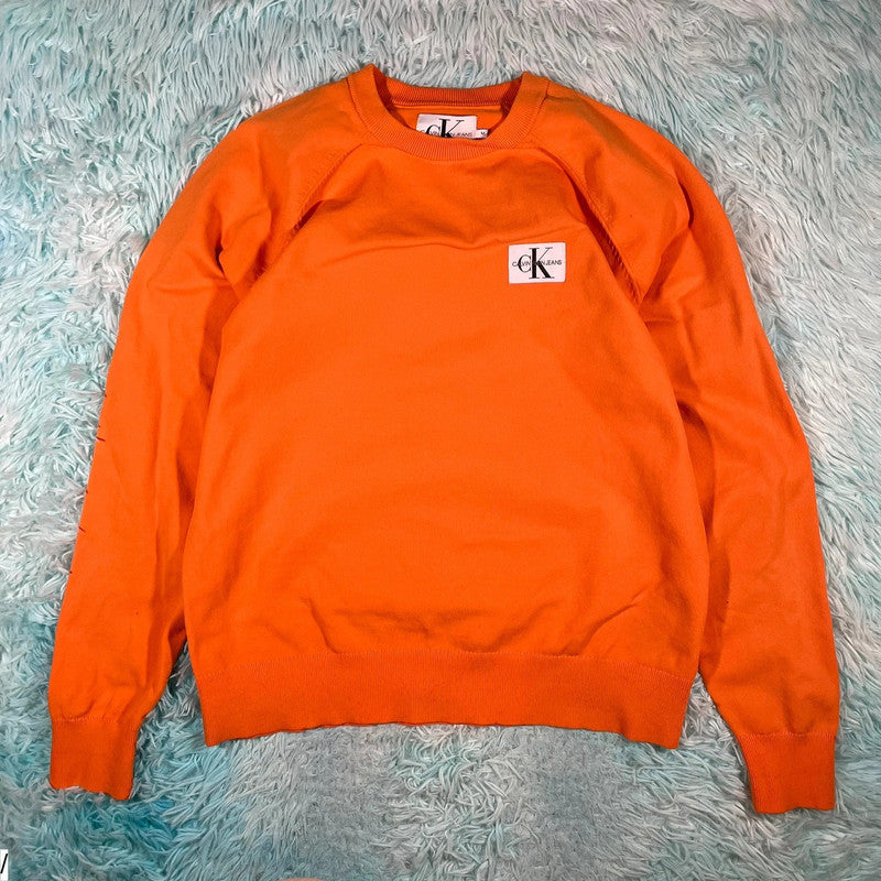 Orange Calvin Klein Sweatshirt - Medium