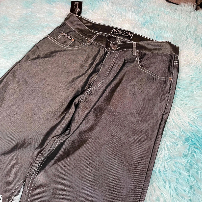 Deadstock Vintage 90s Vitellom Jeans Silver - 38W 32L