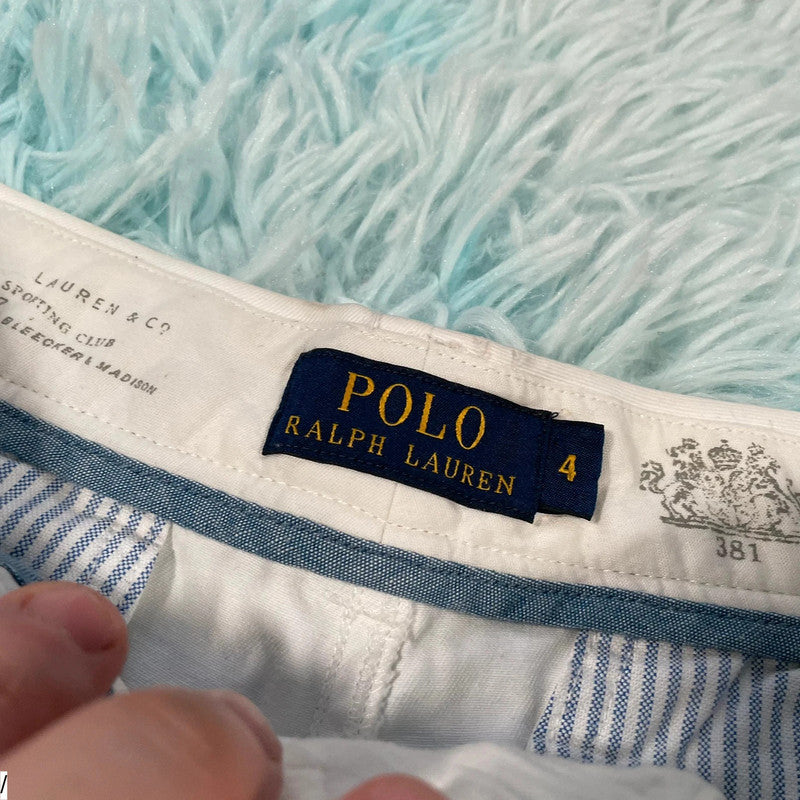 White Polo Ralph Lauren Chino Shorts - Size 4