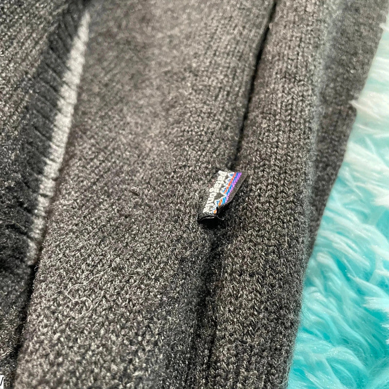 Dark Grey Patagonia Knitted Jumper Full Zip - XL