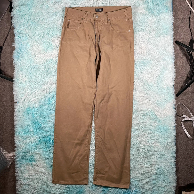 Vintage Y2K Brown Armani Jeans Trousers - W34