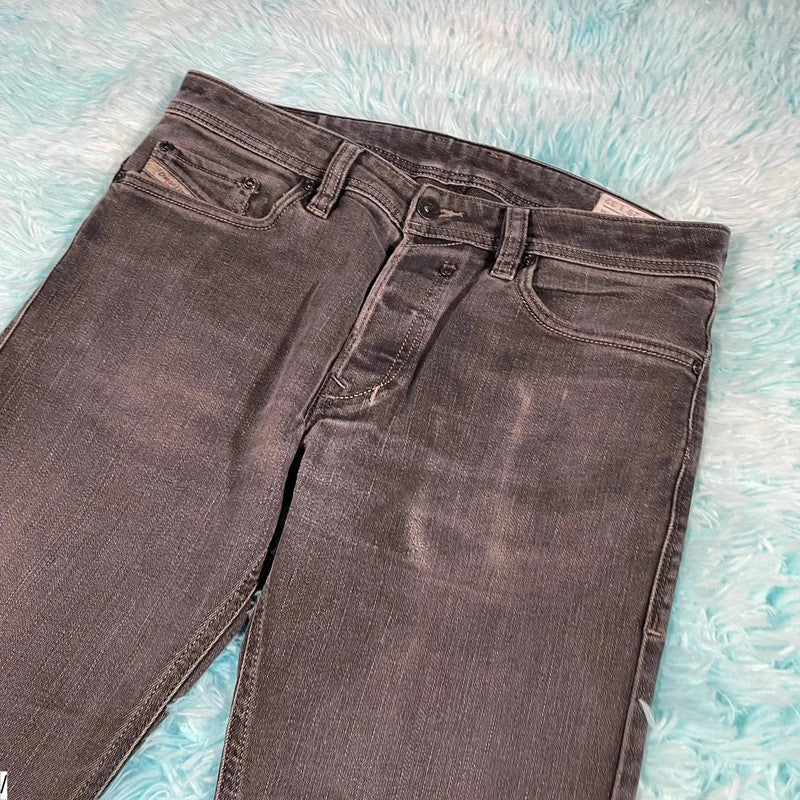 Dark Grey Diesel Jeans Safado Slim Straight Leg - 29W 32L