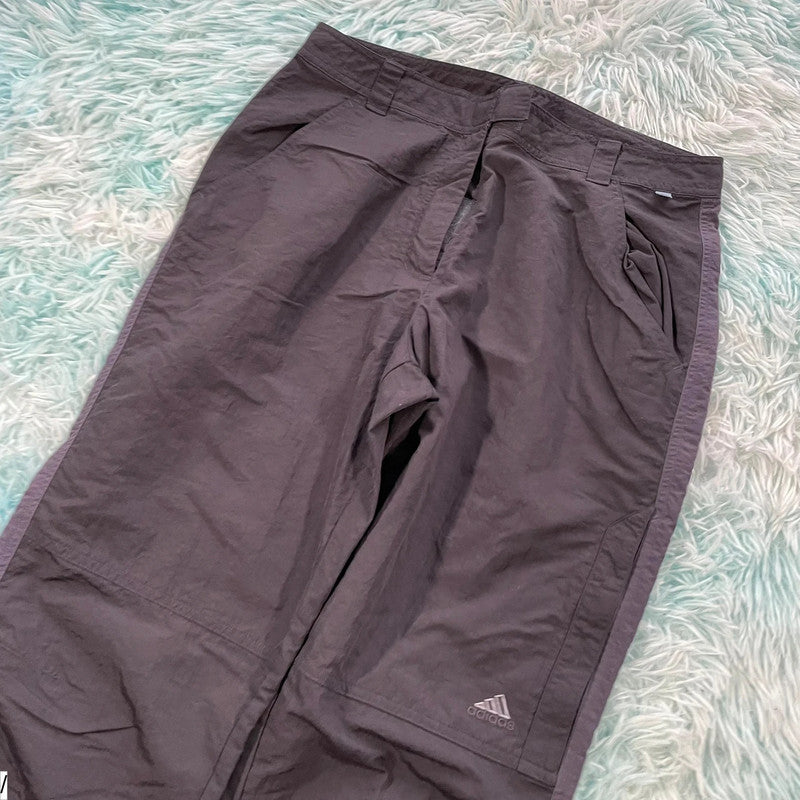Vintage 90s Dark Grey Adidas Tracksuit Bottoms - Size 14