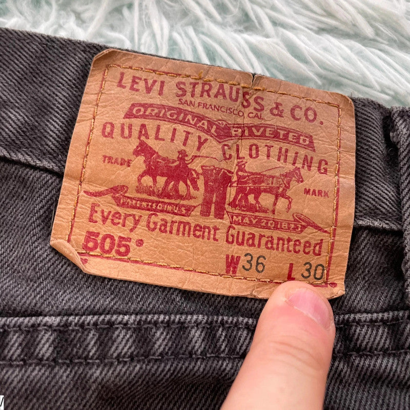 Vintage Dark Grey Levi’s Jeans 505 Straight Loose - W36 L30