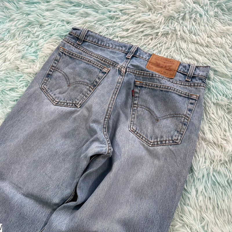 Vintage 90s Lightwash Levi’s Jeans 555 Relaxed Straight Leg - 34W 30L